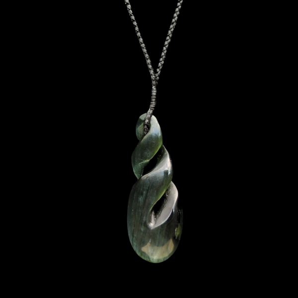 Pikorua Chatoyant Tangiwai - Greenstone Twist Pendant