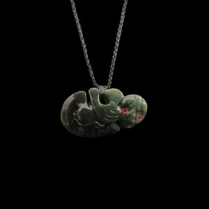 Hei Tiki Tangiwai - Greenstone Tiki Pendant