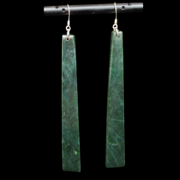 Mau Taringa Kawakawa- Pounamu Earrings