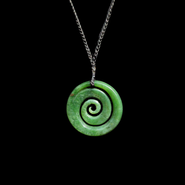 Koru Inanga- Greenstone Spiral Pendant