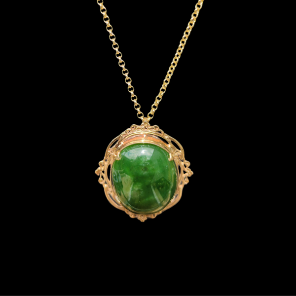 Porohita Koura Kahurangi- Gold Greenstone  Pendant