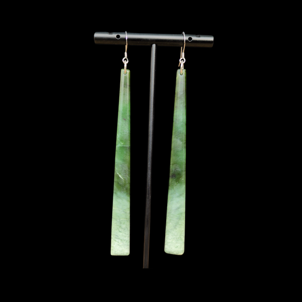 Mau Taringa Faded Kahurangi  - Pounamu Earrings