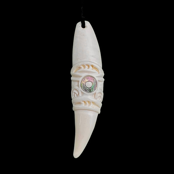 Seal Tooth Rei Niho - Carved Tooth Pendant