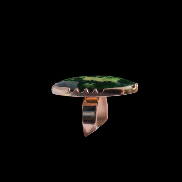 Gold Black Raukaraka Pounamu-Ring