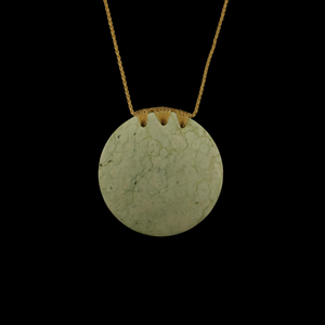 Porohita Inanga - Greenstone Disc Pendant