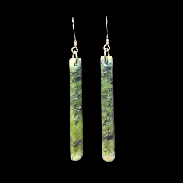 Mau Taringa Nelson Tangiwai - Pounamu Earrings