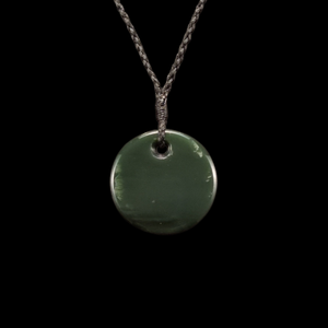 Porohita Inanga - Greenstone Disc Pendant