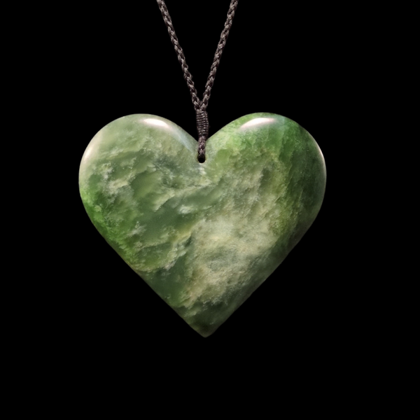 Hei Manawa Kahurangi - Greenstone Heart Pendant