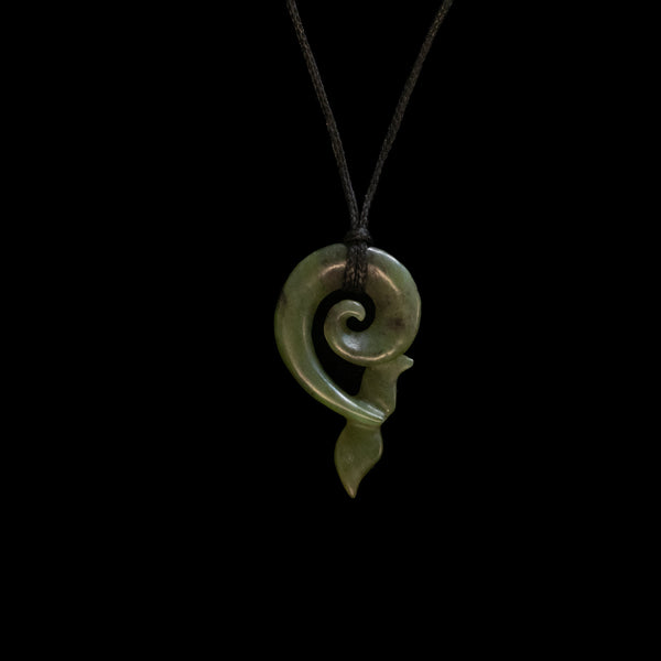 Kawakawa Koru Whale Tail Pendant