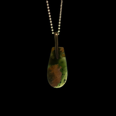 Roimata Raukaraka - Pounamu Tear Drop Penadnt - Sands Carving Studio