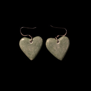 Inanga Heart Shaped Mau Taringa Pendant Earrings