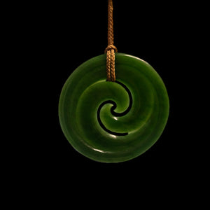 Kahurangi Pounamu Koru - Double Spiral Pendant