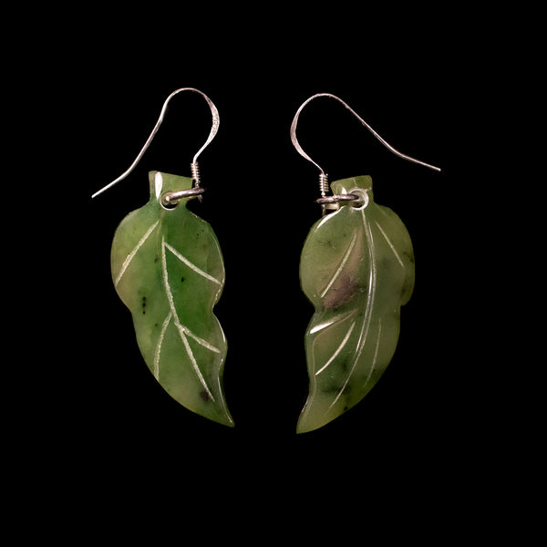 Kahurangi Pounamu Leaf Earrings