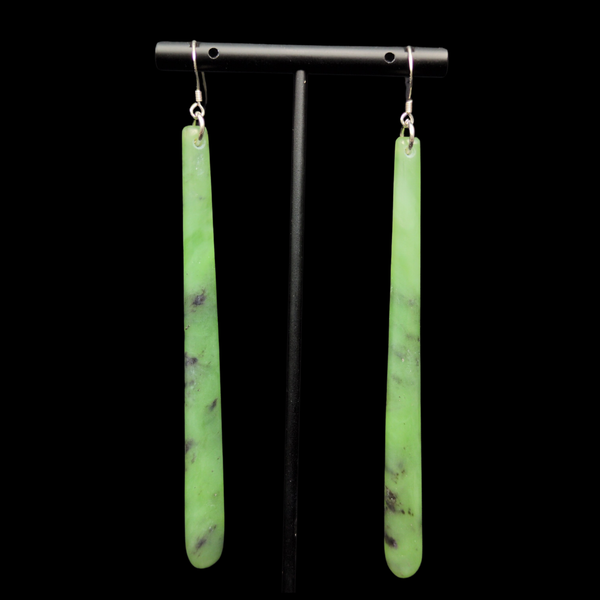 Mau Taringa Kahurangi  - Pounamu Earrings