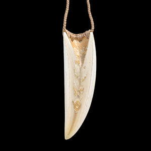 Rei Niho Paraoa - Carved Ivory Whale Tooth Pendant
