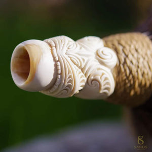 Maori Niho Putatara - Shell Trumpet With Whale Tooth