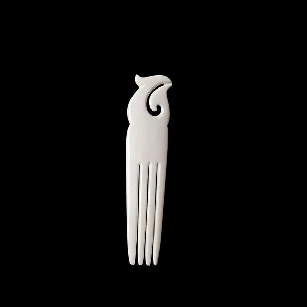 Bone Hook Tail Heru - Traditional Maori Hair Comb