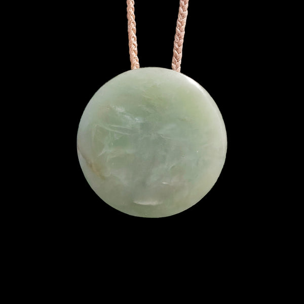 Inanga Marama - NZ Jade Disc Pendant