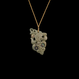 Hei Tiki Inanga - Greenstone Tiki Pendant