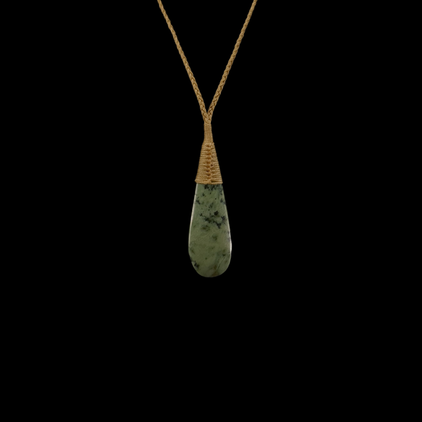 Roimata Kokopu - Greenstone Teardrop Pendant
