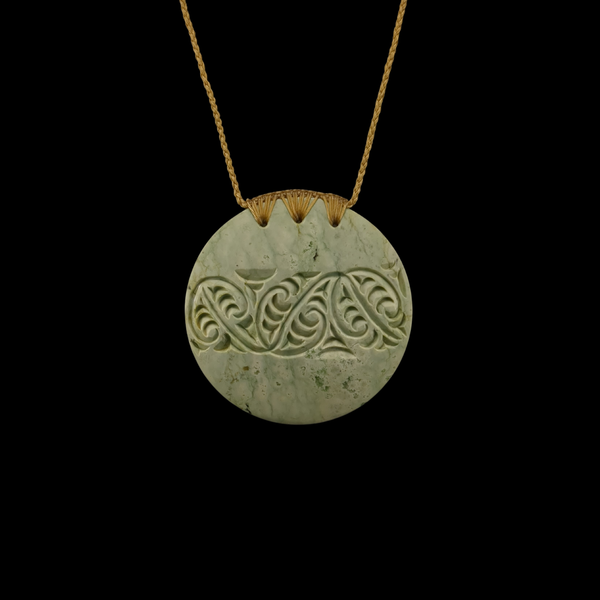 Porohita Inanga - Greenstone Disc Pendant