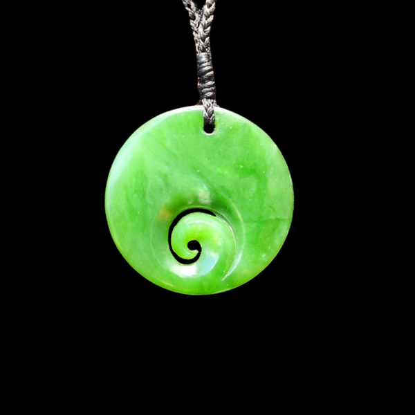 koru kahurangi greenstone spiral pendant by sands