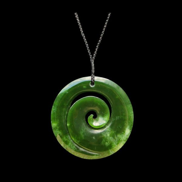 Koru Kahurangi - Greenstone Spiral Pendant