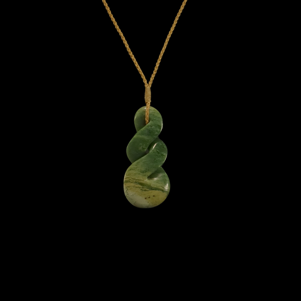 Pikorua Raukaraka - Greenstone Twist Pendant