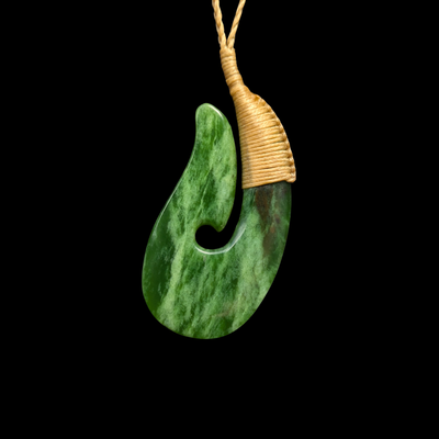 Hei Matau Kahurangi - Greenstone Fishhook Pendant