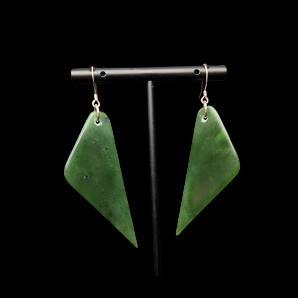 Mau Taringa Kawakawa - Pounamu Earrings