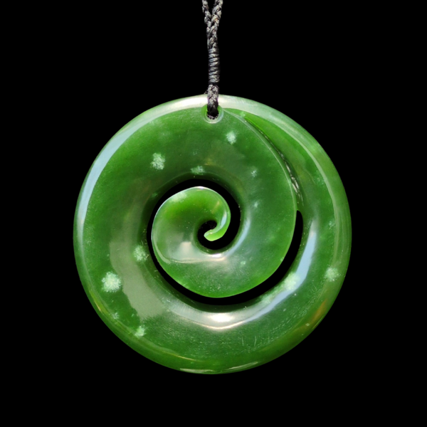 koru kawakawa greenstone spiral pendant by sands