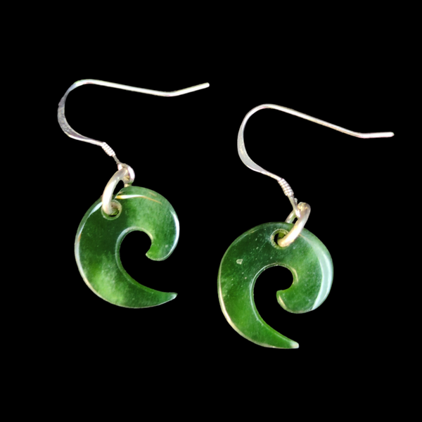 Mau Taringa Kawakawa- Pounamu Earrings