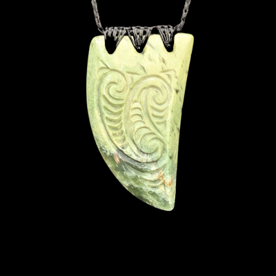 Marsden Raukaraka Pounamu Pendant with Unaunahi and Notches