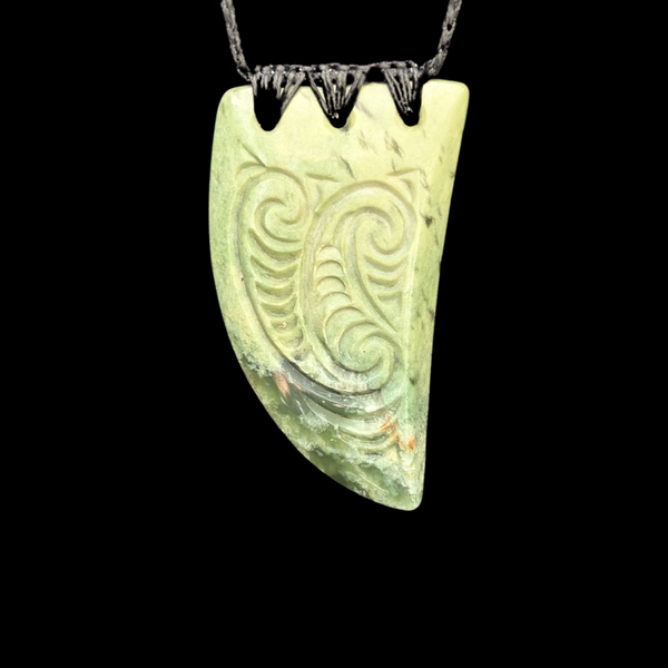 Marsden Raukaraka Pounamu Pendant with Unaunahi and Notches