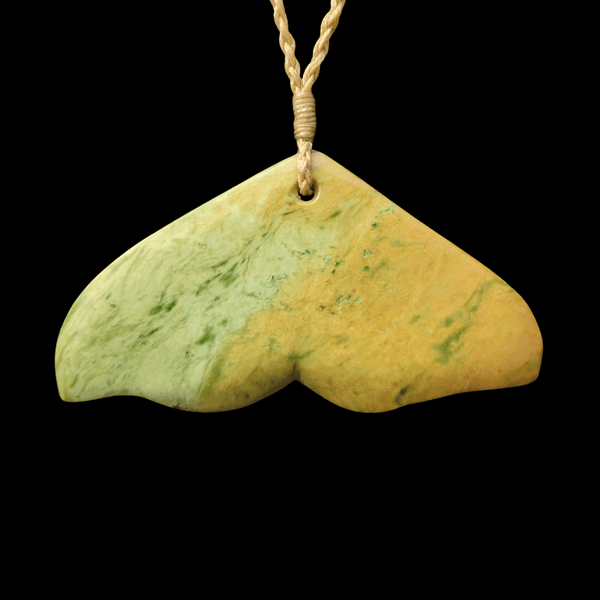hiku tohora raukaraka greenstone whale tail pendant by sands