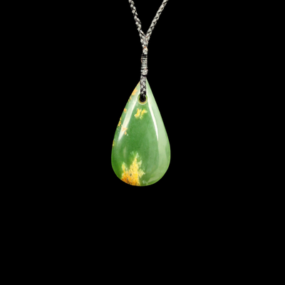 roimata raukaraka greenstone teardrop pendant by sands