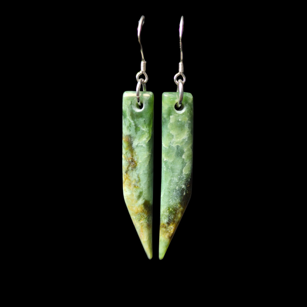 Mau Taringa Totoweka - Pounamu Earrings