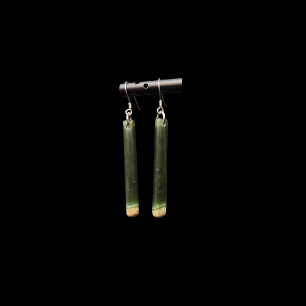 Mau Taringa Nelson Tangiwai - Pounamu Earrings