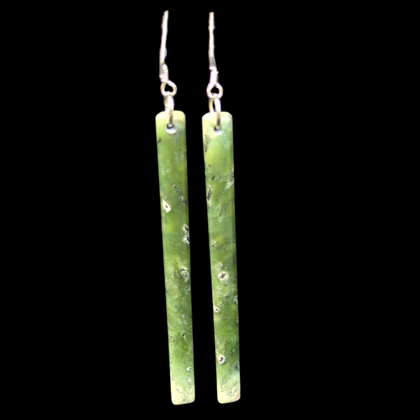 Mau Taringa Nelson Tangiwai - Pounamu Earrings