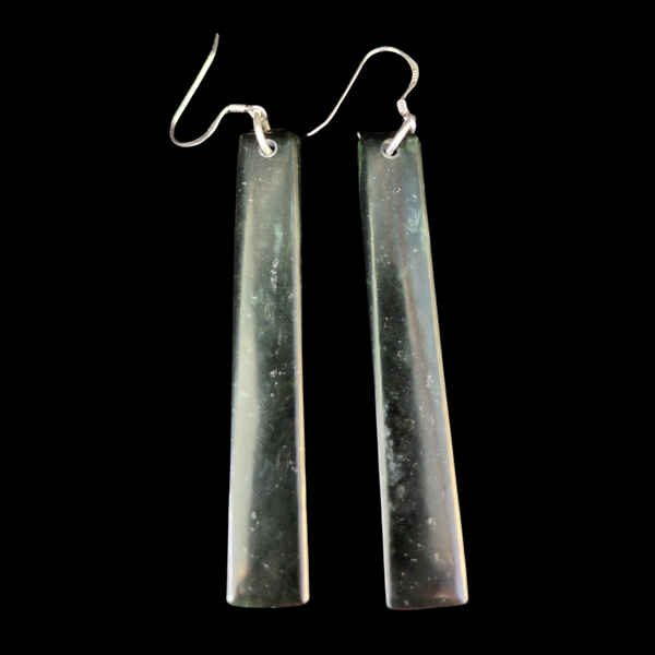 Mau Taringa Nelson Tangiwai - Pounamu Earrings