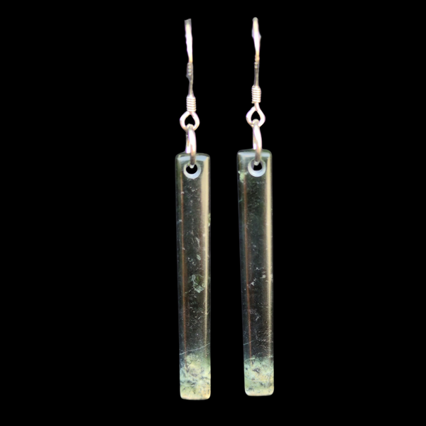 Mau Taringa Nelson Tangiwai - Pounamu Earrings