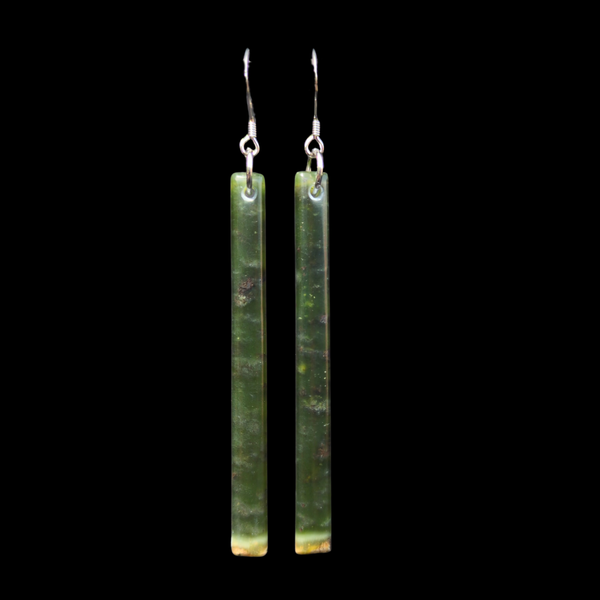 Mau Taringa Nelson Tangiwai - Pounamu Earrings