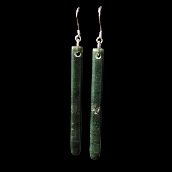 Mau Taringa Nelson Tangiwai - Pounamu Earrings