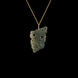 Hei Tiki Inanga - Greenstone Tiki Pendant