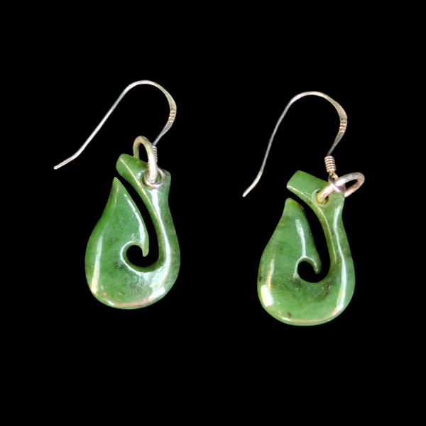 Mau Taringa Kawakawa- Pounamu Earrings