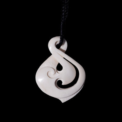 Pikorua - Contemporary Bone Twist Pendant - Sands Carving Studio
