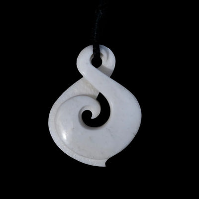 Pikorua - Contemporary Bone Twist Pendant - Sands Carving Studio