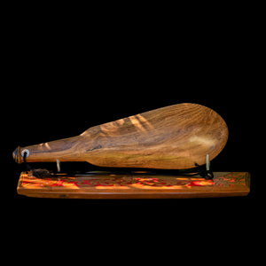 Handcrafted Wooden Patu on Matai Base - Darin Jenkins