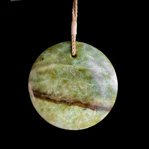 Pounamu Porohita - New Zealand Jade Disc Pendant