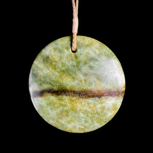 Pounamu Porohita - New Zealand Jade Disc Pendant